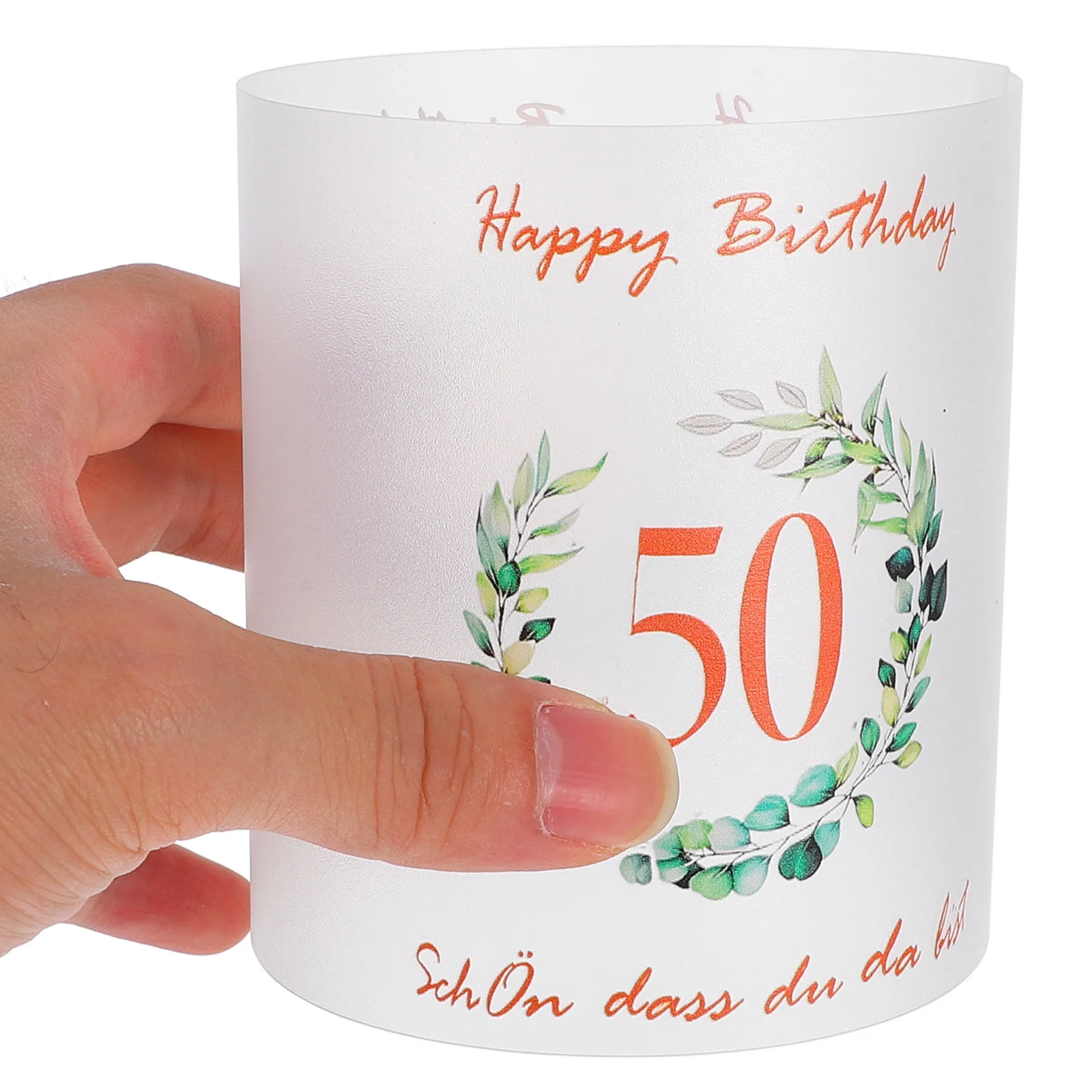 8pcs Birthday Lamp Shades Pvc Windproof Plastic Cylinder Covers For Tea Light Candles Decorative Desktop Lighting