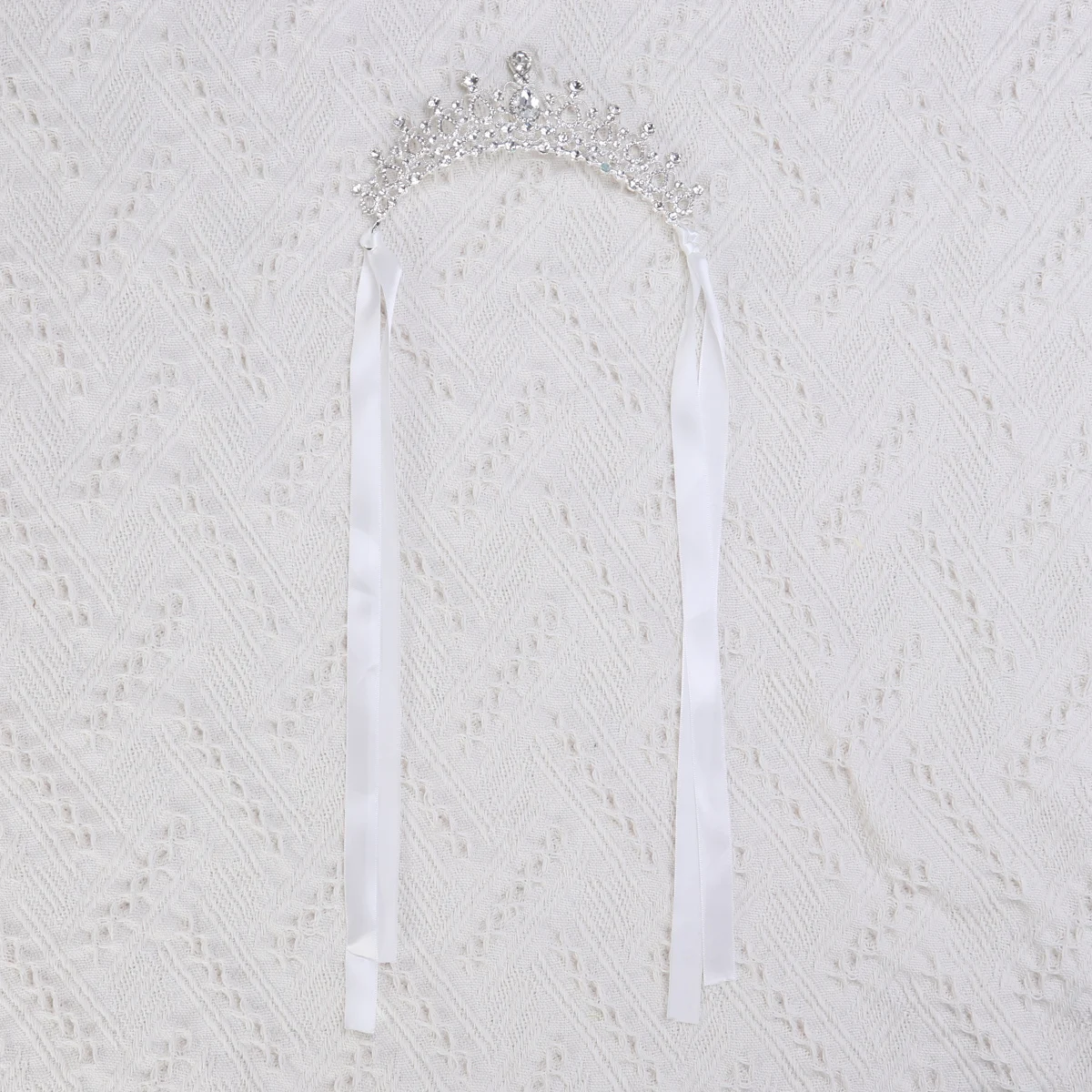 

Rhinestone Crown Headpiece 14x6 2CM Crystal Teardrop Decor Accessories for Wedding Bridal Party Prom Anniversary Engagement