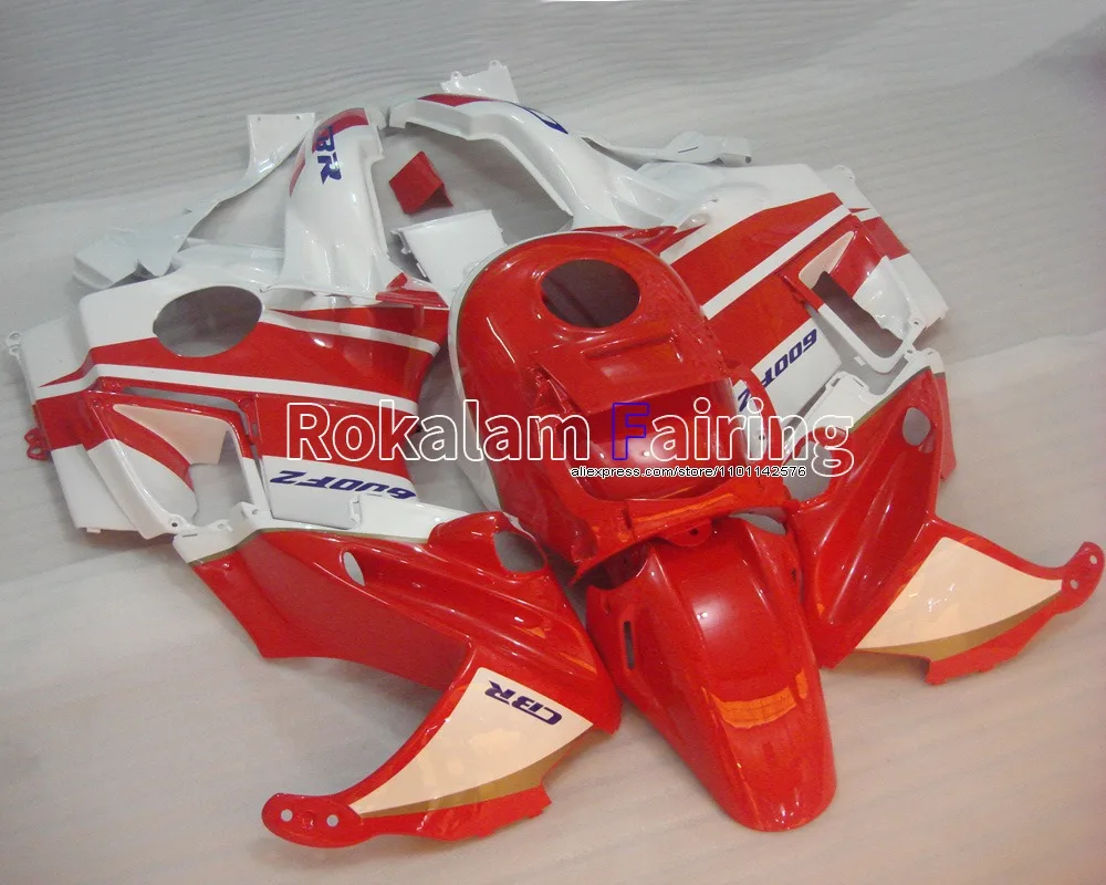 Kit de carrocería de Moto para Honda CBR600 F2 1991 1992 1993 1994 CBR 600 F2 91 92 93 94 CBR600 ABS rojo blanco carenado de Moto personalizado