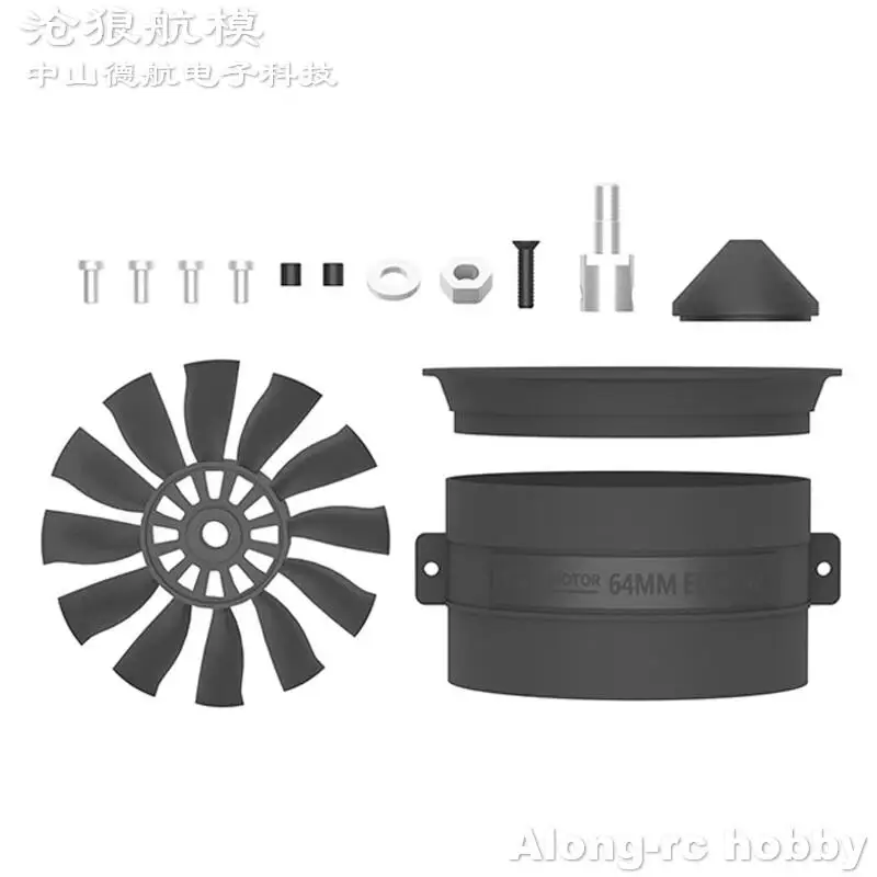 12 ใบมีด QX 64 มม.EDF Jet CW CCW 2822-2100KV 4300KV 3-6S สําหรับเครื่องบิน RC DIY รุ่น Hobby EDF เครื่องบินเครื่องบินอะไหล่