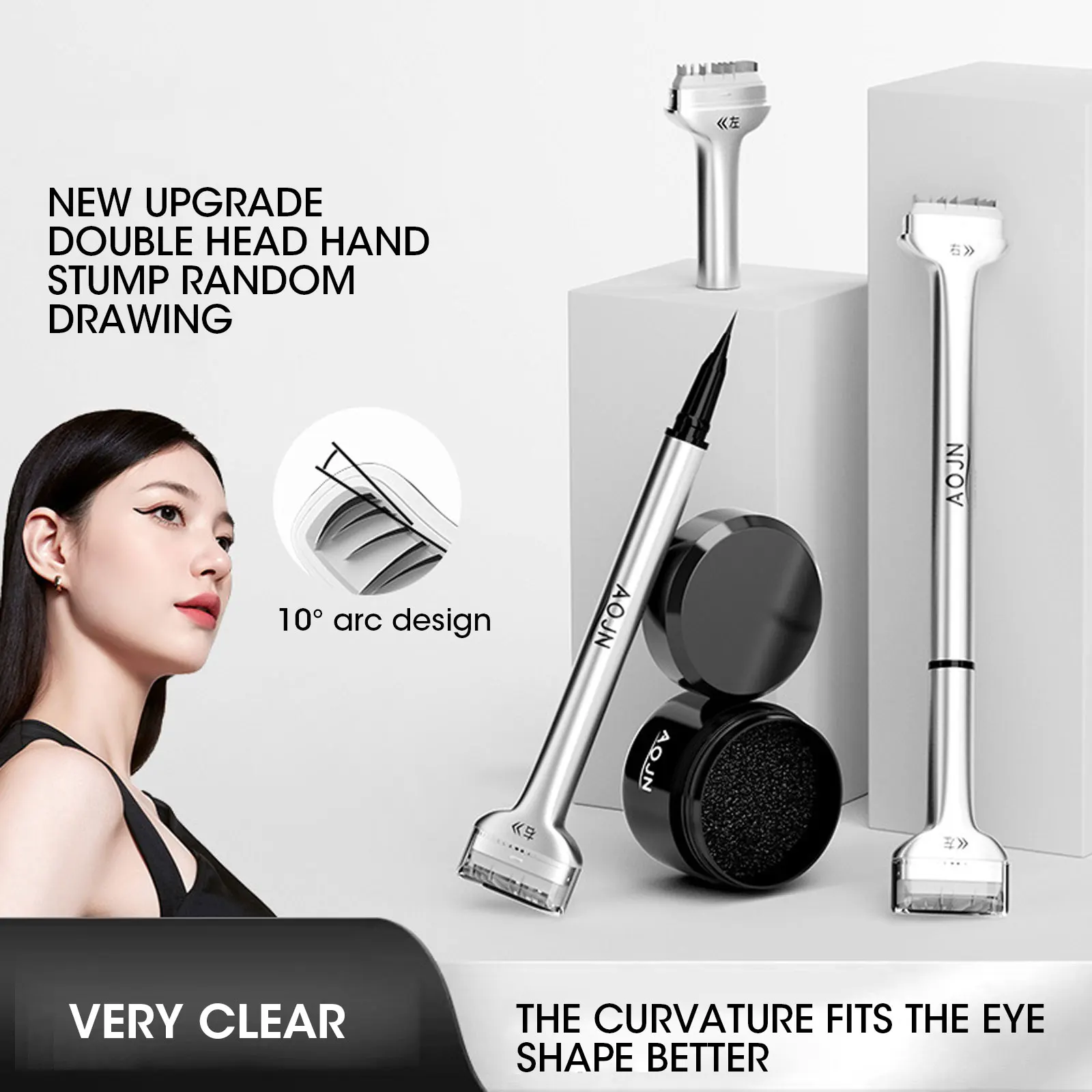 

Dezone Lower Eyelashes Stamp Pen Waterproof Sweatproof Korean Makeup Cosmetics Natural-looking Eyelash 3 In 1