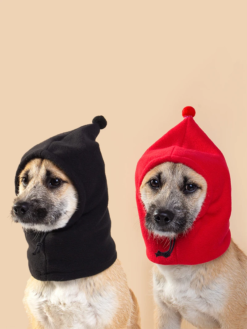 Winter Hat For Dogs Pet Hat Adjustable Drawstring Design for Windproof Comfort Warmth Polar Fleece Hat Winter Dog accessories