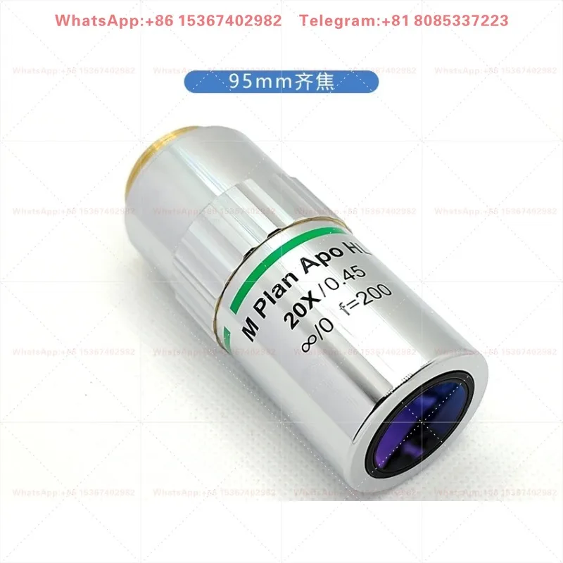 Total Apochromatic Objective APO 20X Telephoto Metallographic Microscope Objective Lens Replacement Part