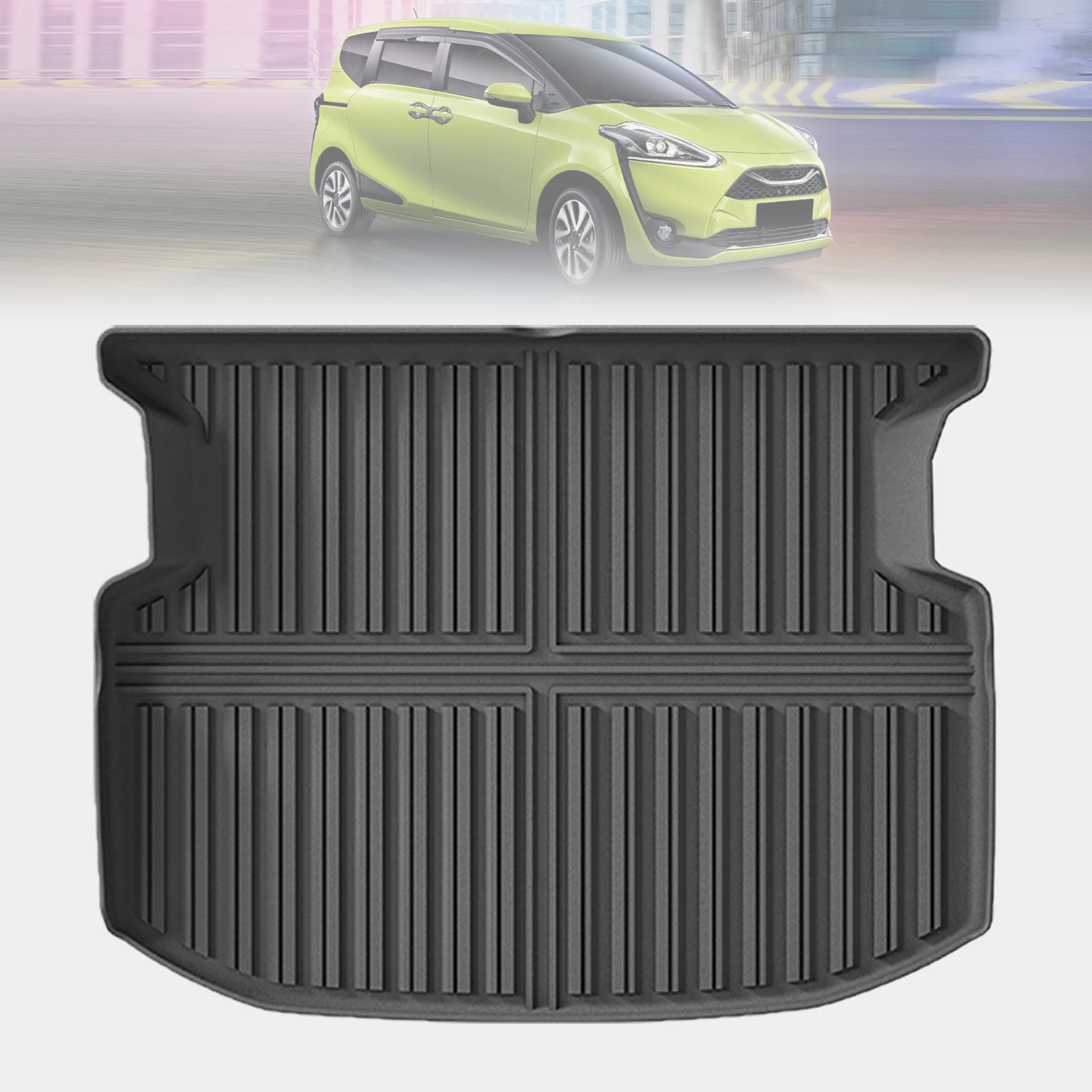 for Toyota Sienta MXPC10 2022-2024 LHD RHD Only Fuel Gas Version 5/7Seats TPE Trunk Mat Easy Installation Accessories