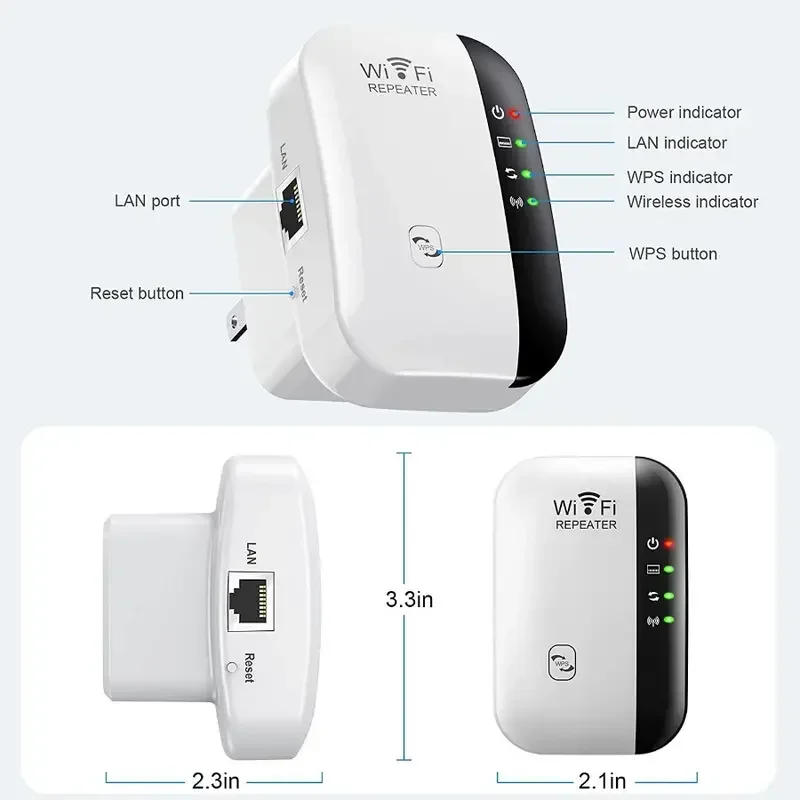 WiFi Signal Range Extender Amplifier Booster Network Repeater Wireless