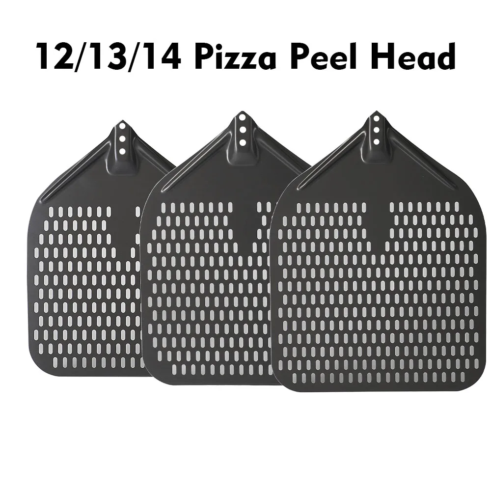 Pala para pizza perforada Onilini de 12/13/14 pulgadas, pala rectangular para pizza, cabezal de pala para pizza