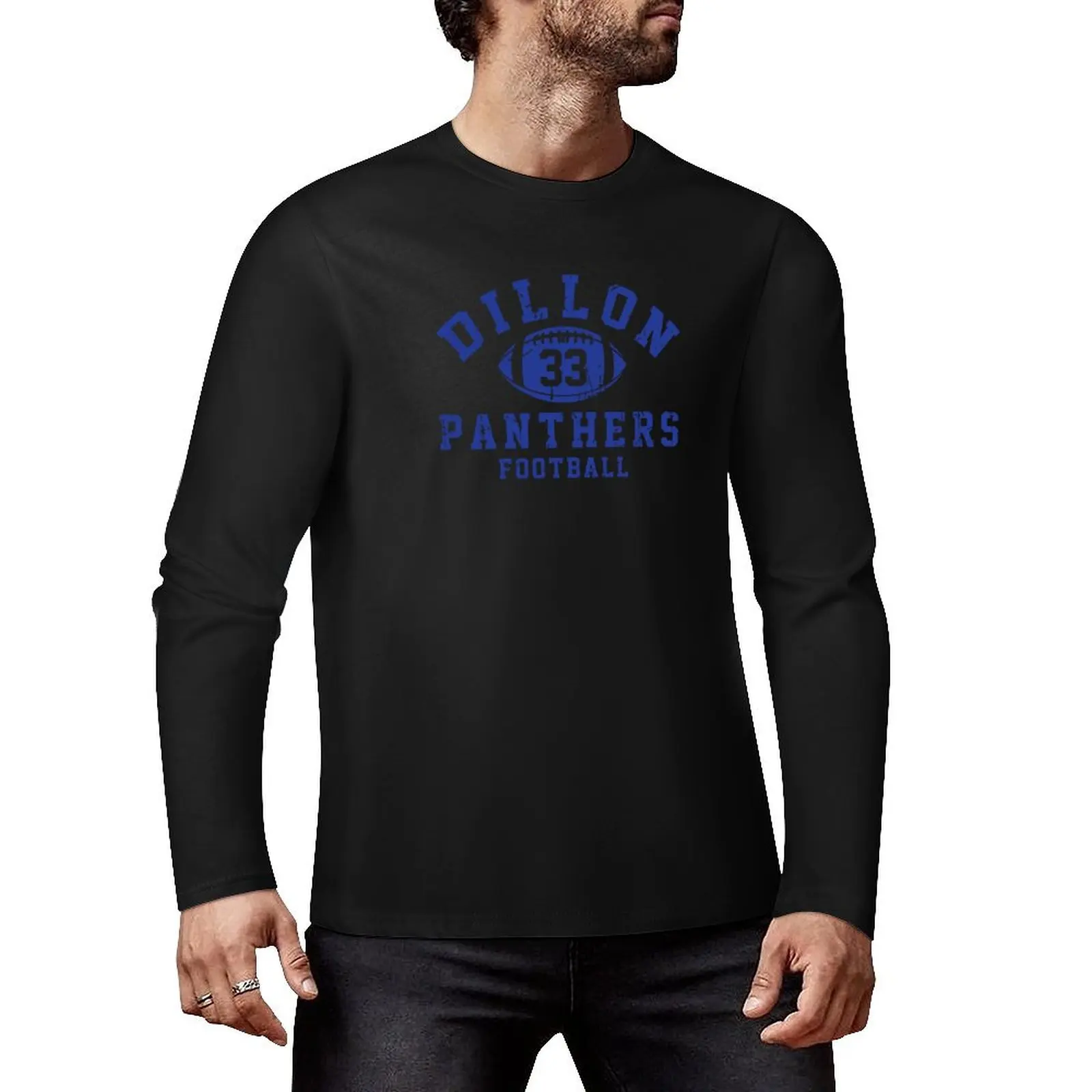 Dillon Panthers Football - 33 Long T-Shirt cute tops sweat shirt T-shirt for a boy mens graphic t-shirts pack