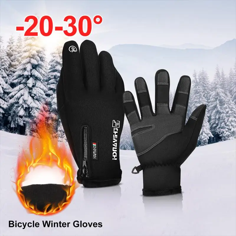 Winter Gloves Men Women TouchScreen Thermal Gloves Cycling Tactical Work Fishing Motorcycle MTB Bike Gloves Bicycle Accessories