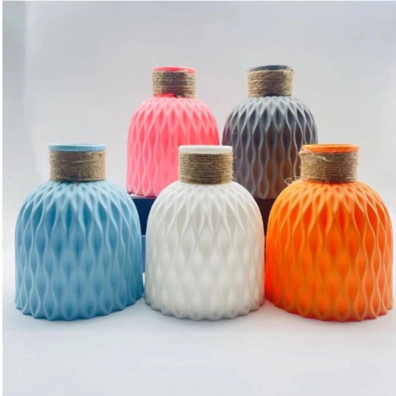 2pcs Plastic flowerpot products, pineapple pattern flower arrangement artifact, flowerpot simulation home decoration