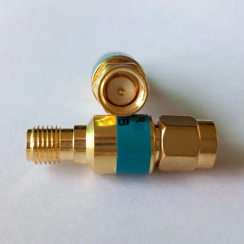 2W SMA Male to Female DC‑Block Gold‑Plated Copper DC‑6GHz 50Ohm Coaxial RF DC Blocking Connector for RF Test System
