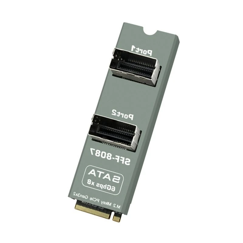 M. 2 M Key SFF-8087 To SATA Expansion Card Pcie Gen3x2 To Mini SAS 8 Port SATA 3.0 6Gbps For NAS HDD Adapter Board