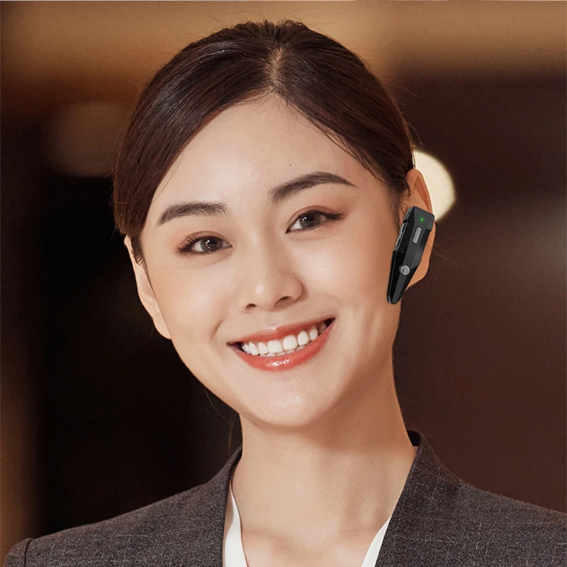 Wireless Earhook Mini Walkie Talkie Intercome Bluetooth Restaurant Hotel PMR Ear Hook Bluetooth-compatible Headset Two Way Radio