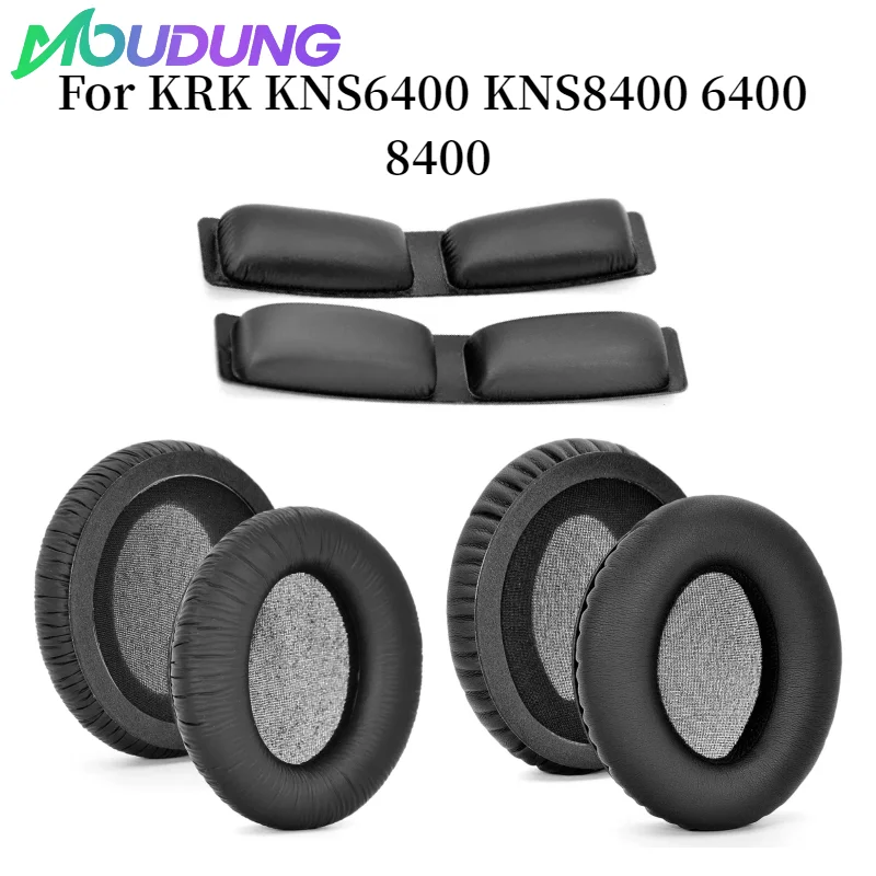 

MOUDUNG Replacement Ear Pads Headband Cushion Cover For KRK KNS6400 KNS8400 6400 Headphones Earpad Head beam Repairing Parts