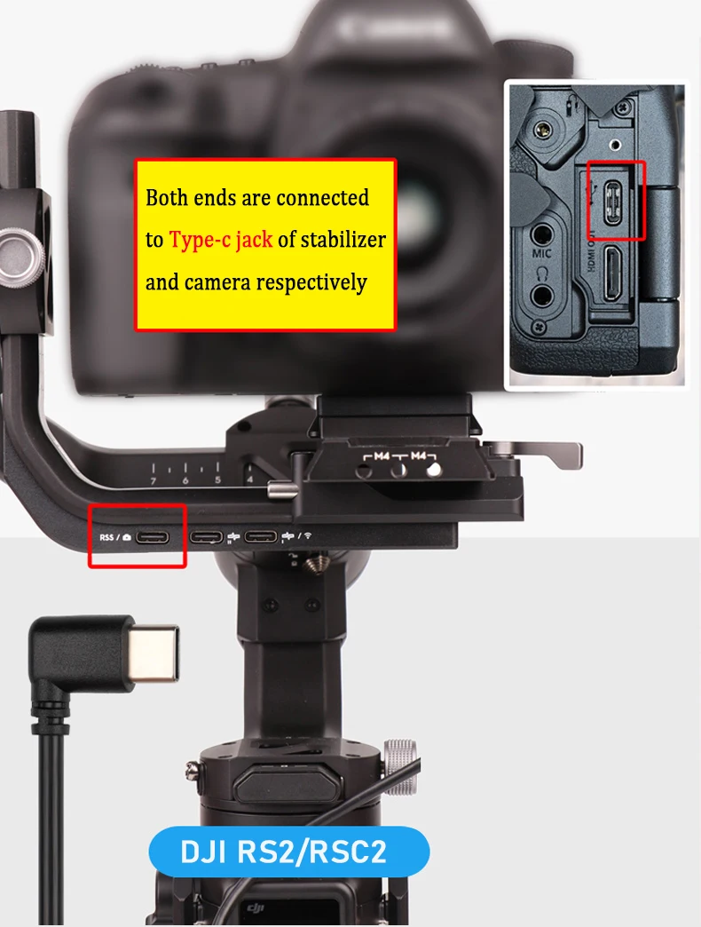 dji ronin sc2 rs2 rs3 USB-C is applicable to Sony Panasonic Nikon Fuji camera control type-c to type-c cable