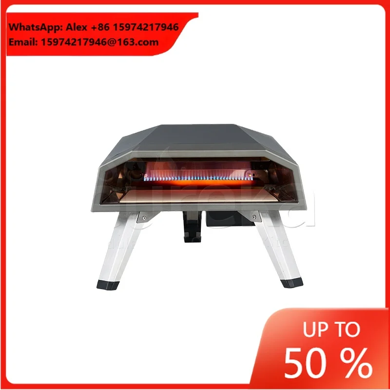 12 Inch LPG Stainless Steel Horno Pizza Outdoor Home Small Professional Gas Fired Pizza Oven