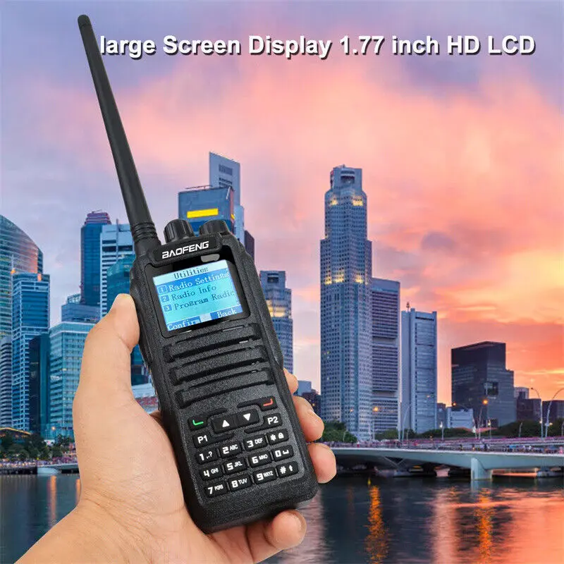 2pcs NEW BaoFeng DM-1701 5W Opengd77 Digital DMR Dual Band VHF/UHF FM Two Way Radio