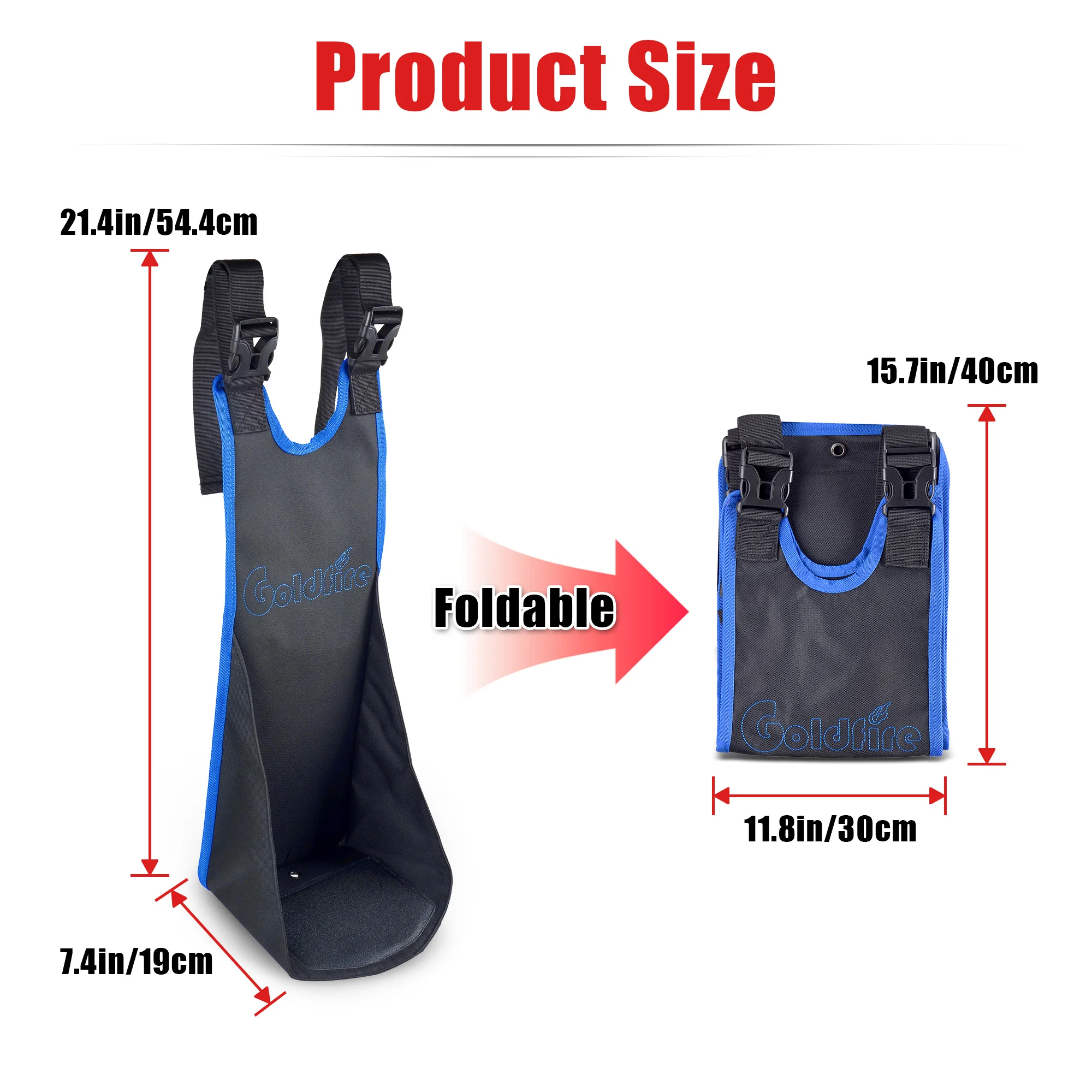 Foldable ATV Foot Pegs for Passenger – Goldfire Universal Rear Footrest, Heavy-Duty with 1680D Oxford Wear-Resistant Bag
