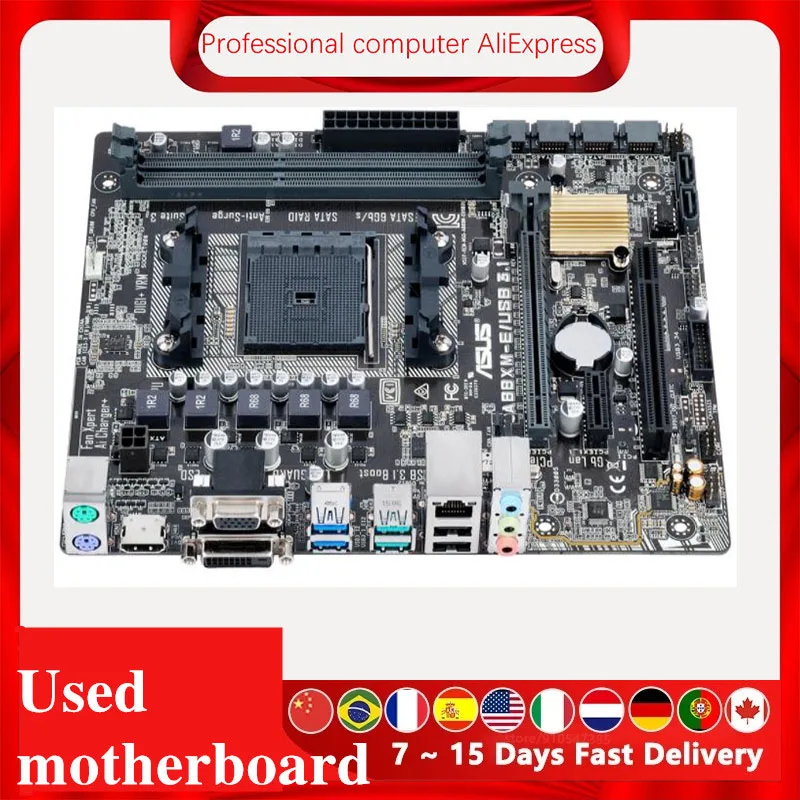 For ASUS A88XM-E/USB 3.1 Motherboard Socket FM2 FM2+ DDR3  For AMD A88X Original Desktop Mainboard SATA III Used Mainboard