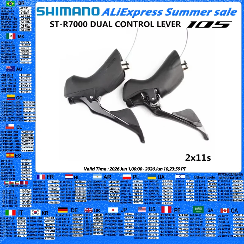 Shimano 105 R7000 Shifter 2x11 Speed Road Bike 22s Shift Dual