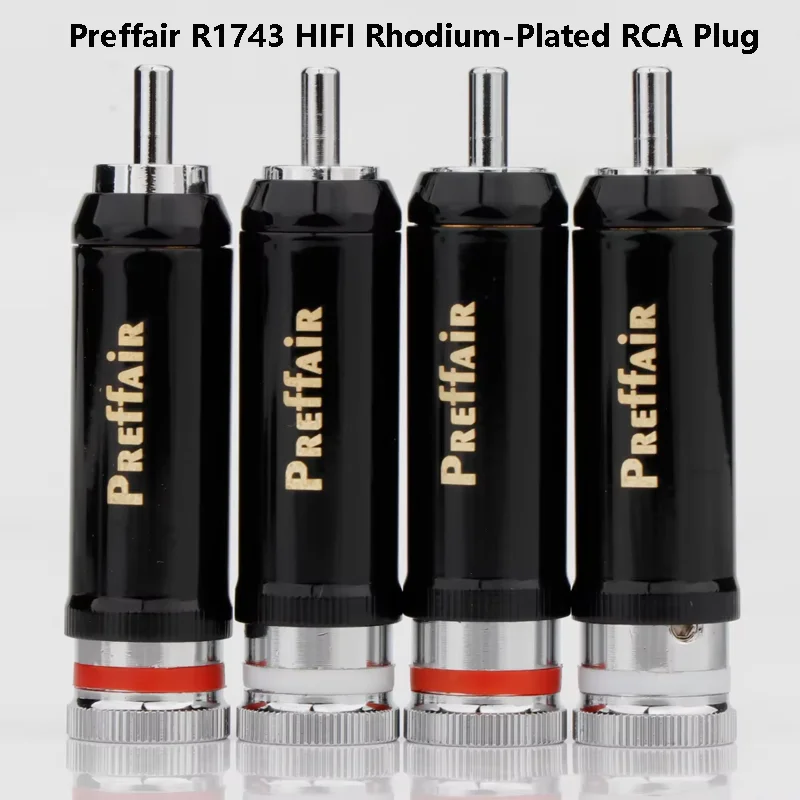 

Preffair R1743 HIFI Rhodium-Plated RCA Plug – Premium Audio Connector for Audiophile, Pro Studio & Home Theater Systems