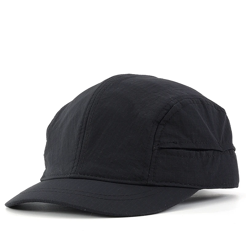 Cappello da sole da donna grande taglia testa berretto da Baseball traspirante 5cm cappello nero a tesa corta per uomo chiusura posteriore estiva Top morbido ad asciugatura rapida