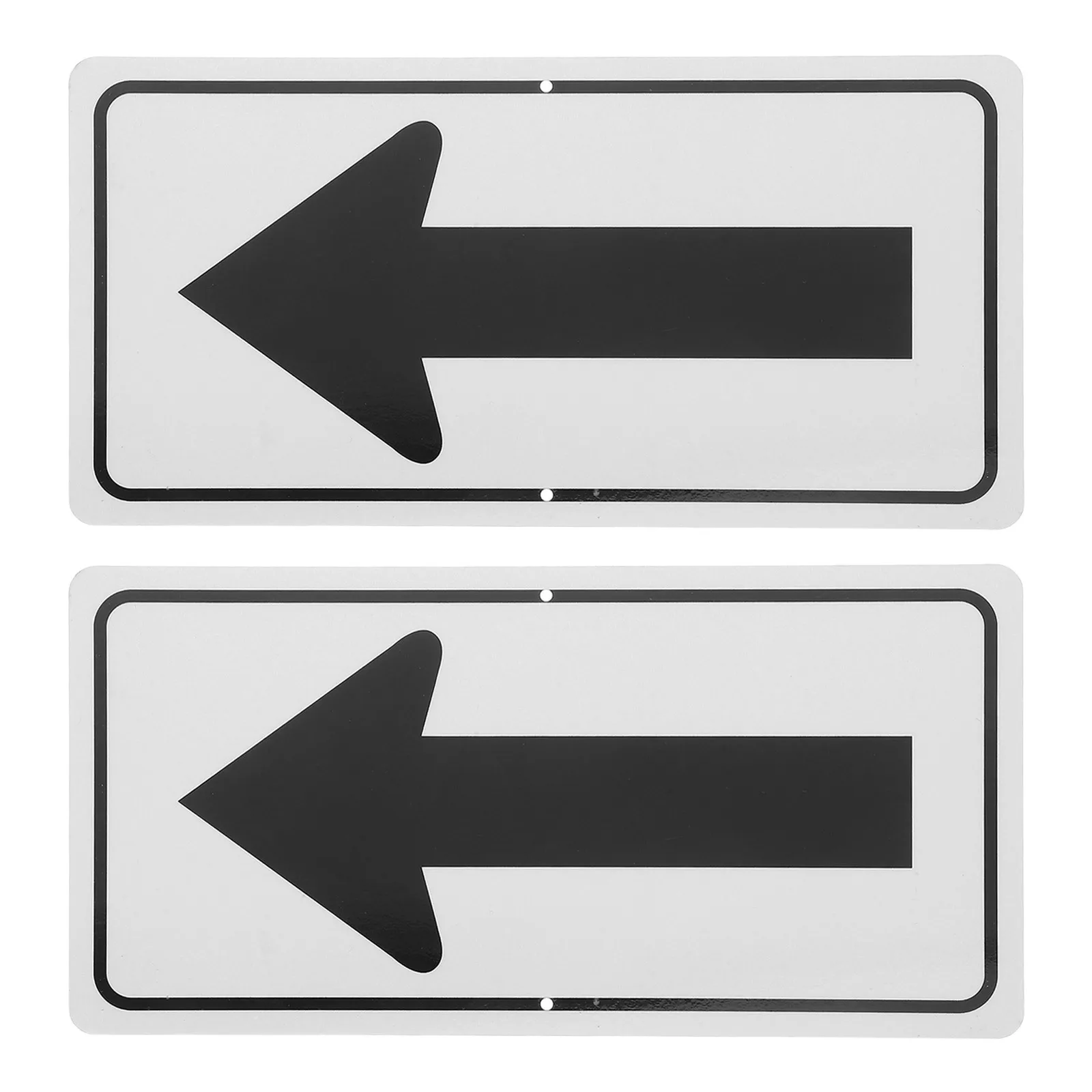 

2Pcs Easy to Install Reflective Arrow Sign Weatherproof Metal Direction Board for Traffic and Parking Guidance
