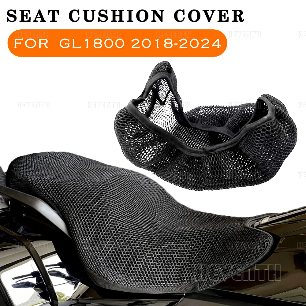 

For Honda Goldwing Tour GL1800 F6B 2024 Motorcycle Seat Cushion Cover 3D Waterproof Breathable Mesh Click Seat Cushion Cover