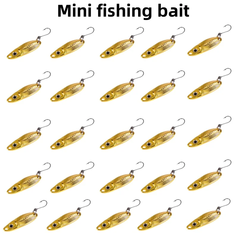 1/3/5PCS NEW Mini Fishing Lure 1.5g 5g Spoon Metal Lures Small Fish Single Hook Jig Stream Trout Baits