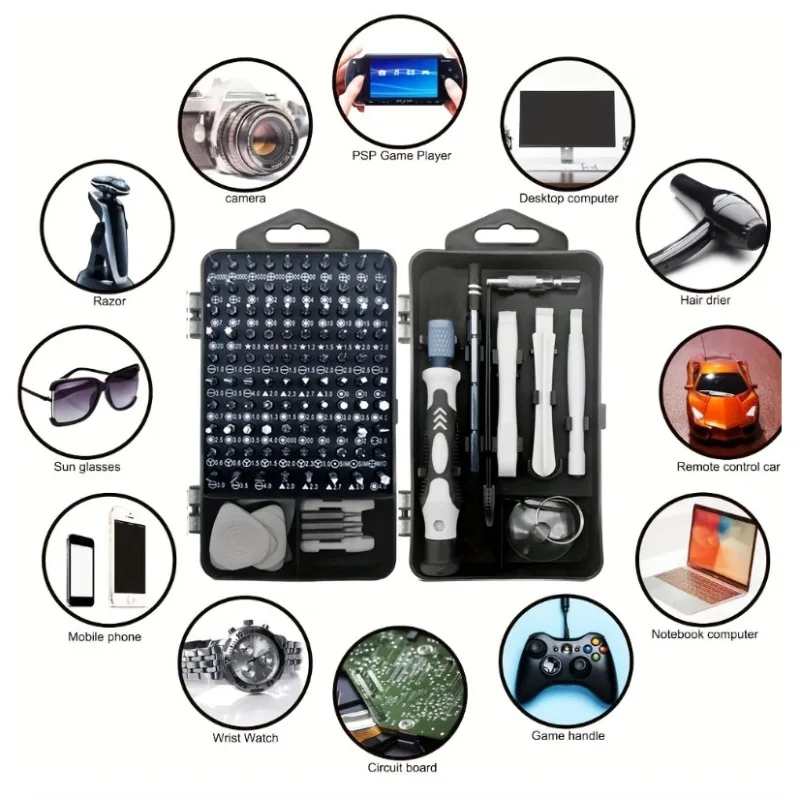 115-in-1 Präzisions-Schraubendreher-Set Handy-Reparatur-Kit mit Mehreren Bits für Smartphone Tablet Uhr Elektronik-Wartung
