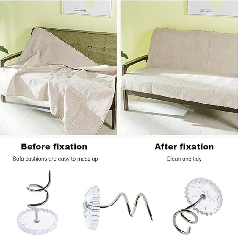 30/50/100 Stück transparente Drehnägel für Polsterarbeiten und zum Befestigen von Decken, Sofa-Kopfteil-Drehnägel, Befestigungswerkzeuge – Detail 7