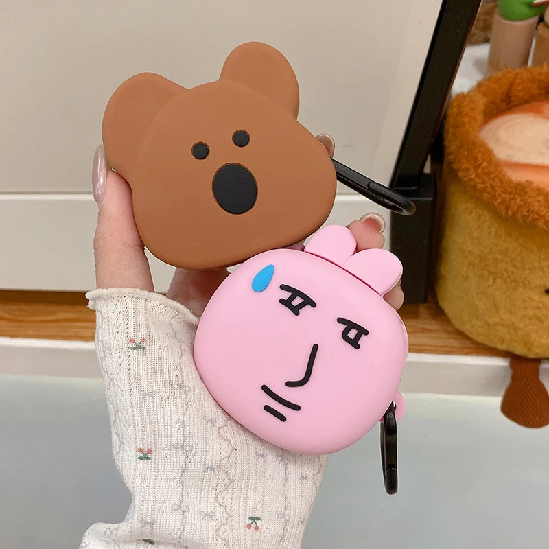 Funny Cute Cartoon Bear Earphone Cover For Samsung Galaxy Buds 4 Pro Headset Case Silicone Korean Headphone Cases For Buds 4