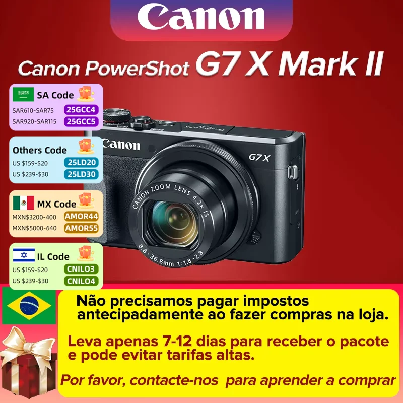 Canon PowerShot G7X Mark II Portable Small Card Digital Camera 4K Video Optical Anti Shake Vlog Outdoor Live Streaming G7X2