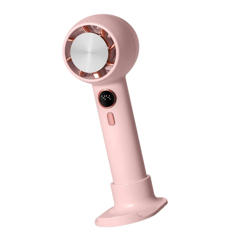 พัดลมมือถือ พัดลมมินิ พัดลมมือถือ 3 เกียร์ จอแสดงผลดิจิตอล พัดลมพกพาแบบชาร์จไฟได้ A0NC