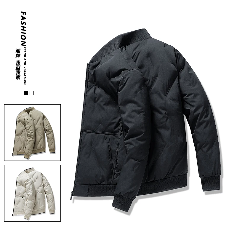 

New in Down Parkas Men's Casual Jacket Cotton Parka Coat Autumn Winter Cotton Padded Jacket Windproof Outdoor Travel Outwear