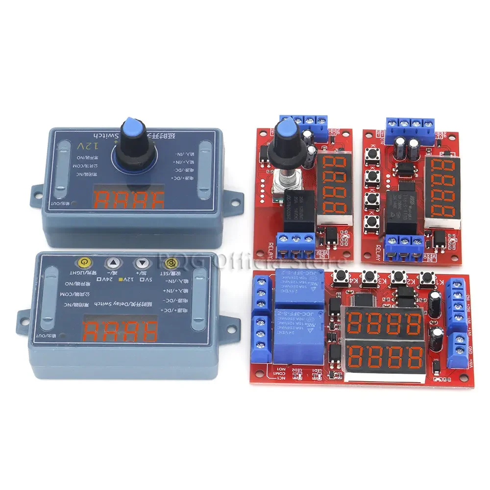 DC 5V 12V 24V 10A Adjustable Time Delay Relay Module LED Digital Timming Relay Timer Delay Trigger Switch Timer Control Switch