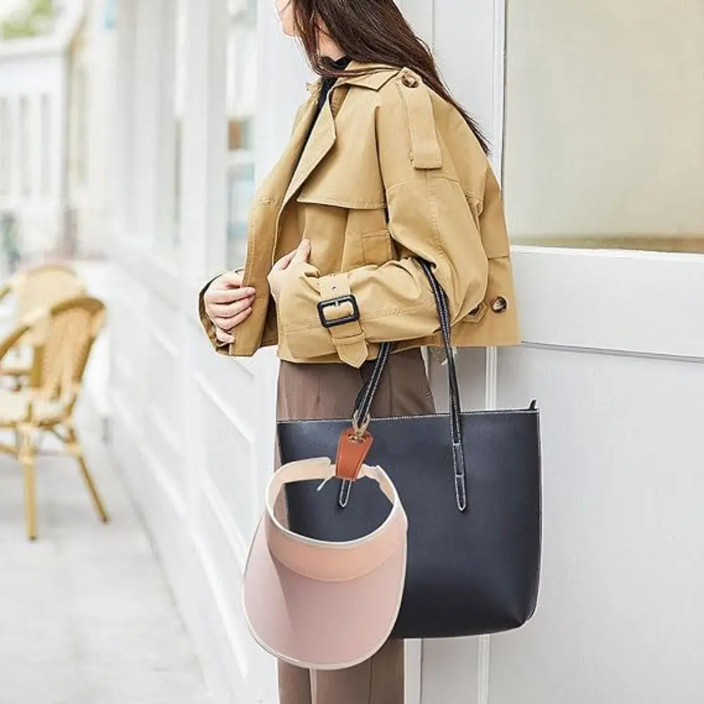 Przenośny klips do kapelusza baseballowego ze skóry PU Klipsy na torbie w jednolitym kolorze Klips do kapelusza podróżnego Pasek do kapelusza Portfel Klamra Uchwyt na kapelusz na zewnątrz