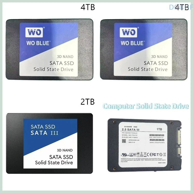 1Pcs 10*7CM Computer Solid State Drive SSD Drive 1TB 2TB 4TB Disk Internal Hard Drive For Laptop Computer