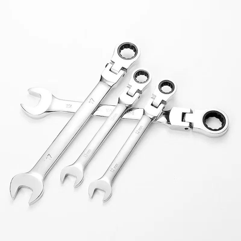 Ratchet Wrench Fast Two-way Dual-purpose Small Opening Plum Blossom Industrial Grade Hardware Automatic Labor-saving Tool Set