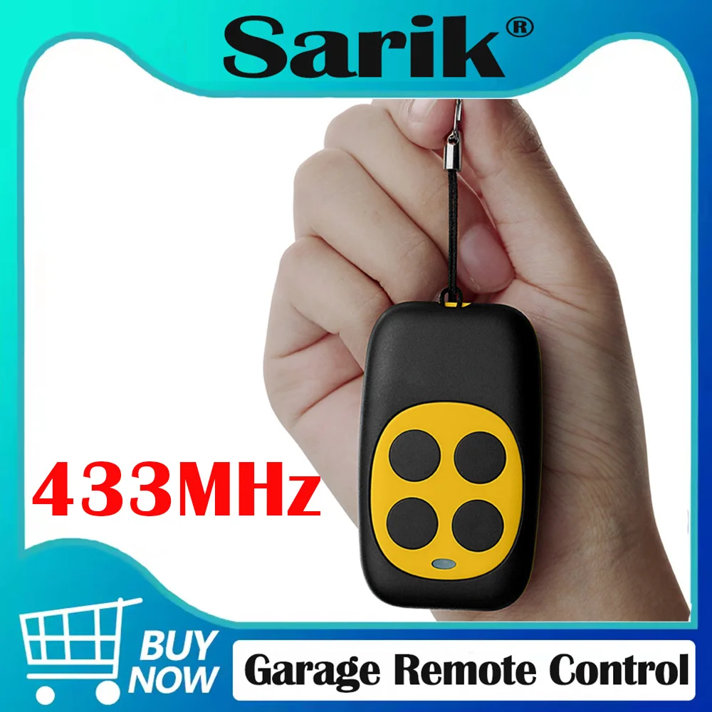 

Universal Garage Door Opener 433MHZ Remote Control Gate Opener Remote Learning Key Fob 4 Buttons