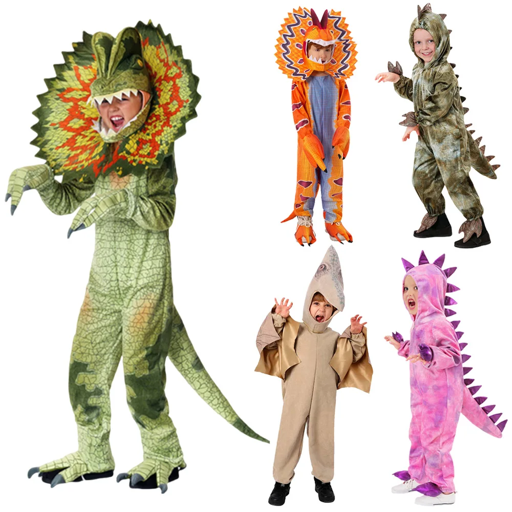 

Carnosaur Stegosaurus Cosplay Fantasy Boys Girls Dinosaur Stage Performance Masquerade Costume Disguise Teen 4 to 14 Years