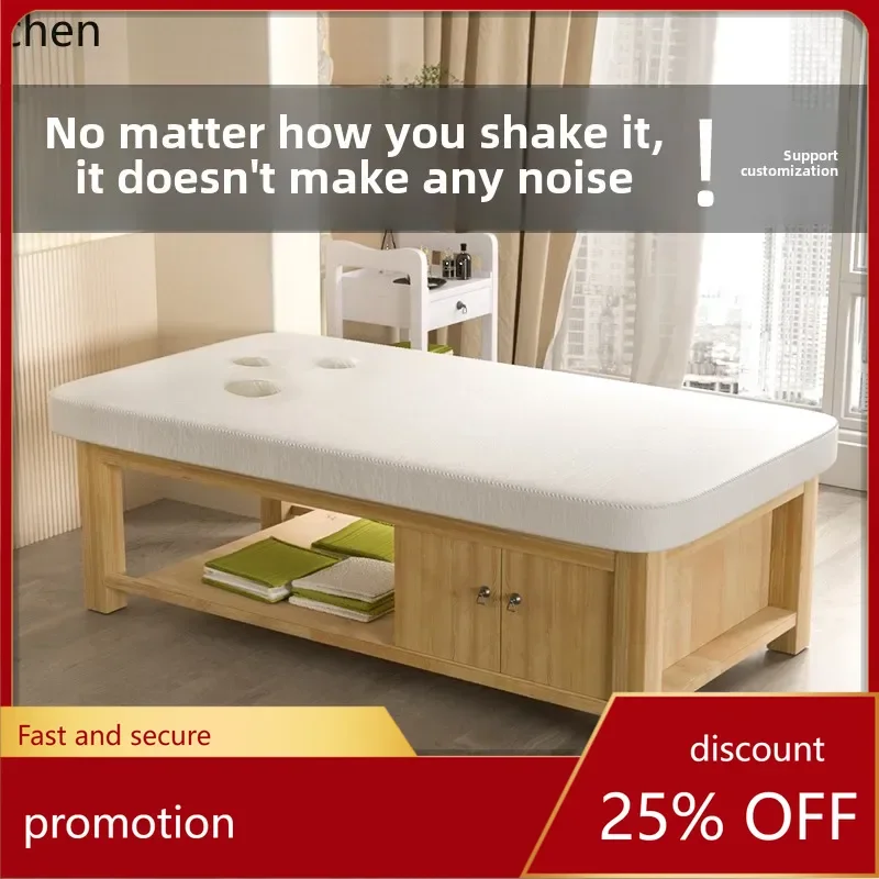 

Кушетка HXL для салонов красоты, специализированная для массажа по методикам традиционной китайской медицины, с отверстиями для рук, для наращивания ресниц, физиотерапии, спа, из массива дерева