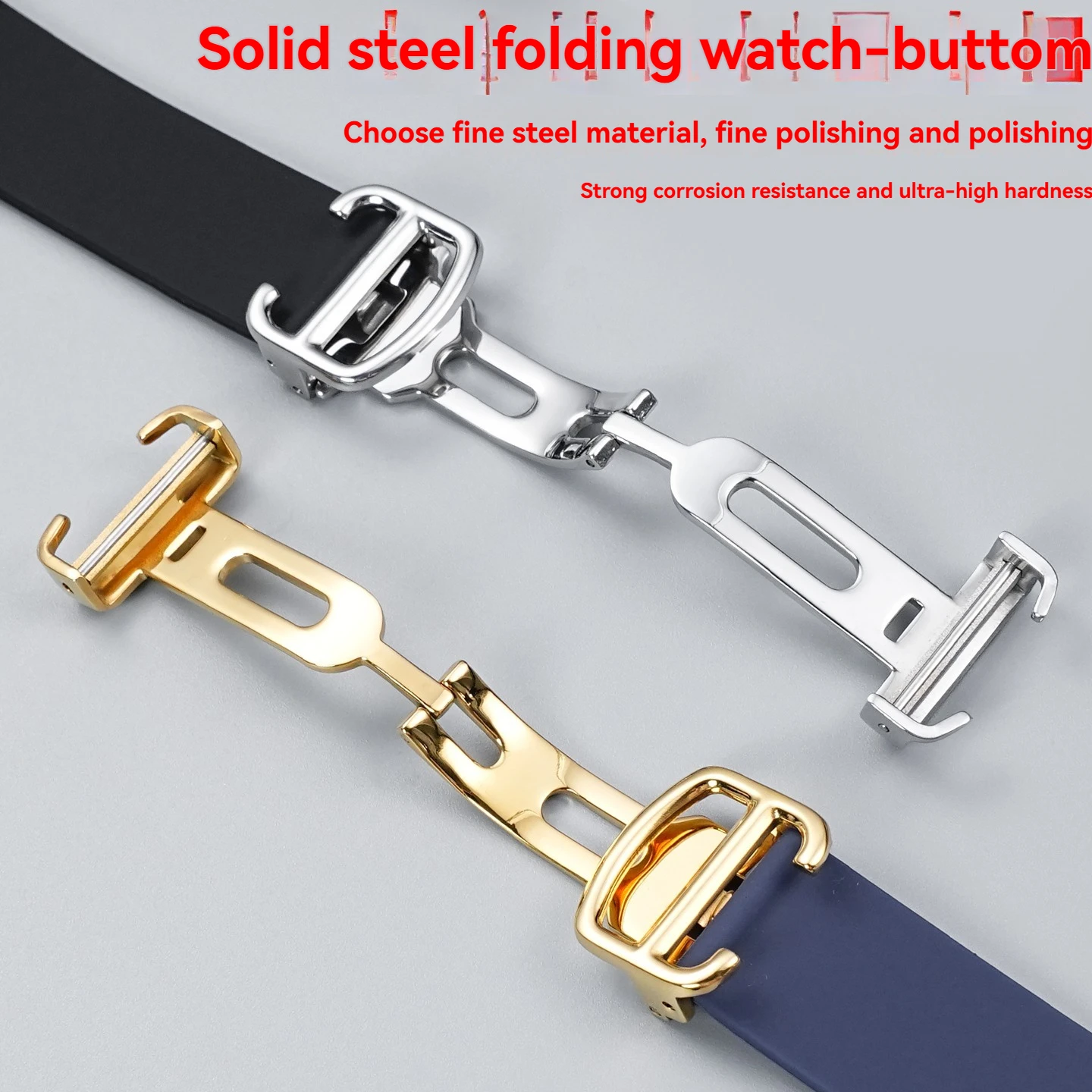 Cinturino per orologio in silicone alla moda con borchie per la serie Cartier Santos Santos cinturino speciale con fibbia pieghevole bocca piatta da 21 mm