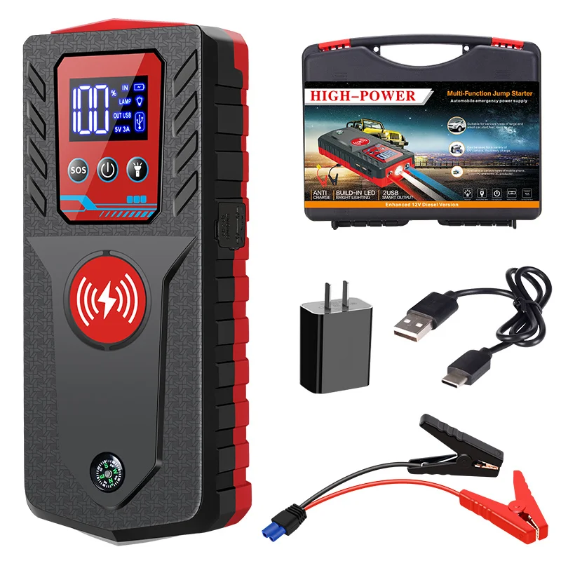 229800mah 8000A Portable Jump Starter 12V High-power Automobile Emergency Starting Power Supply For Diesel Gasoline Vehicle