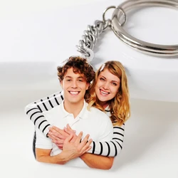 Personalized Photo Keychain Custom Keychain with Picture Keyring Mother's Father's Day Gift Anniversary Gift for Couples