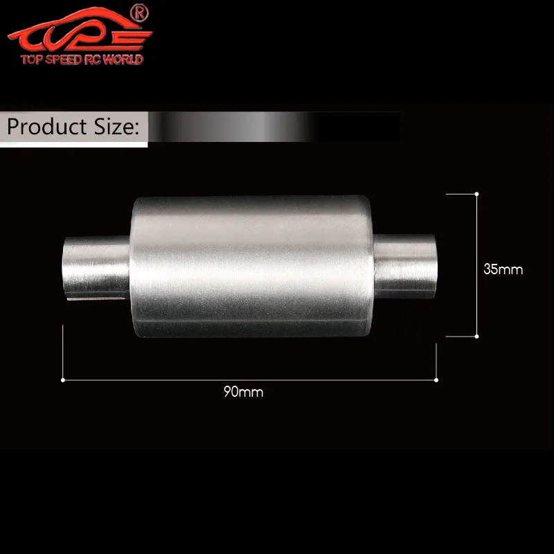 Tłumik do rury zewnętrznej ze stali nierdzewnej do 1/5 HPI ROVAN KM BAJA LOSI TDBX FS Rc części do gazu samochodowego zestaw rur redukujących hałas