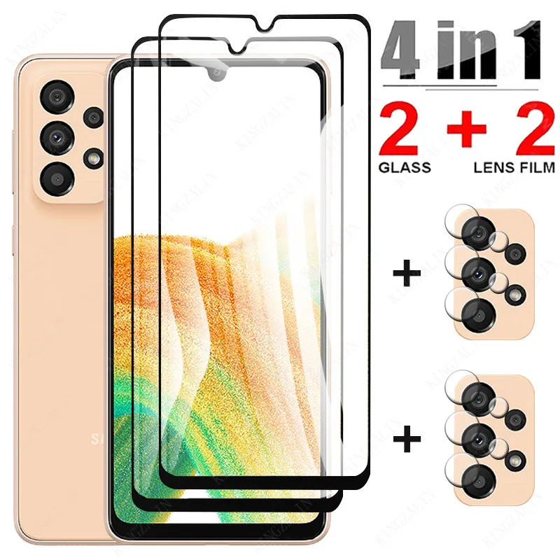 Tempered Glass for Samsung Galaxy A33 A53 A73 A23 A13 A14 A34 A54 Camera Lens Screen Protector for Samsung A33 A53 A73 5G Glass