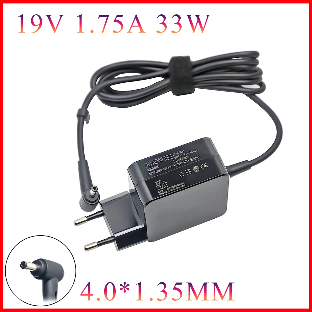 

19 В 1,75 А 33 Вт адаптер переменного тока для ноутбука ASUS VivoBook X200M X200LA S200E X102BA X202E S200L F200CA K200MA F200LA F402BA