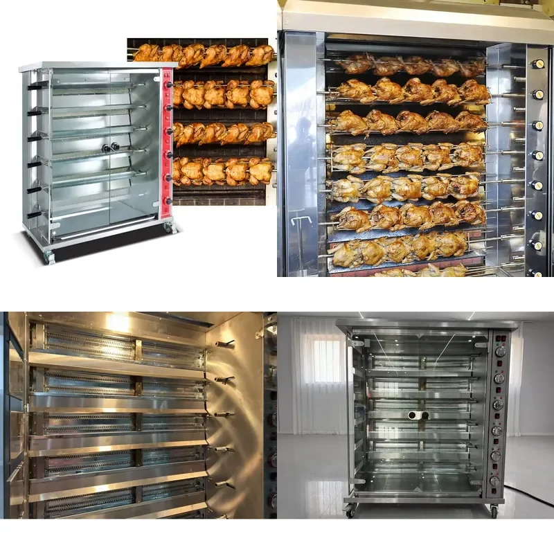 for CHUAGNYU Commercial 30 Full Chicken Gas Grill Brazilian Style BBQ Rotisserie Oven Outdoor Cooking Equipment