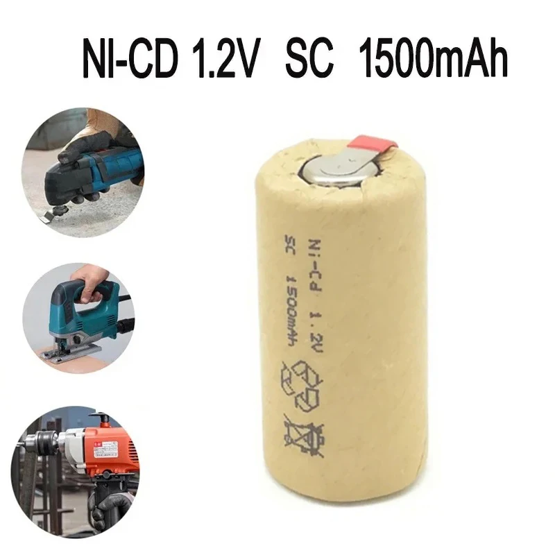 1.2V NI-CD 1500mAh Screwdriver Electric Drill Battery SC High power 10C Rechargeable for Power Tools ni-cd Batteria SUBC Cells