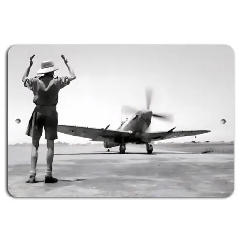 Guide a Spitfire: Aviation;s Golden Era-Aluminum-tin sign